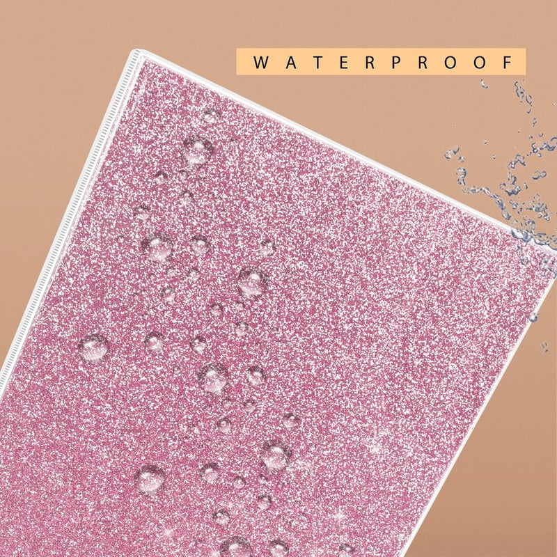 Nature Touch 3 Ring Binder, Glitter 1 Inch Organizer (10.5'' x 11.5'') Holds 8.5’’ x 11’’ Letter Size 300 Pages, Waterproof Durable View Binder, 1 Pack, Crystal Pink - Image 3